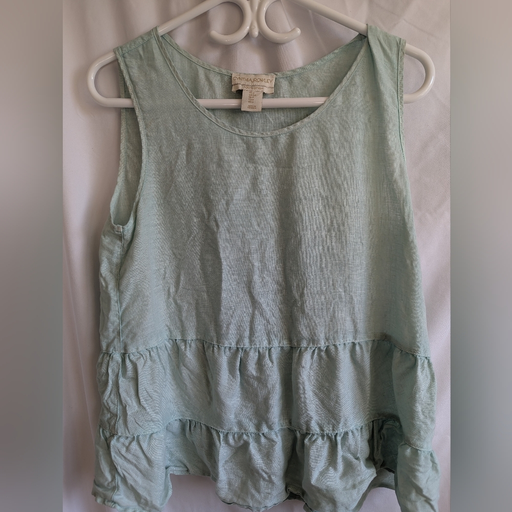 Cynthia Rowley Seafoam Sleeveless Tank Top